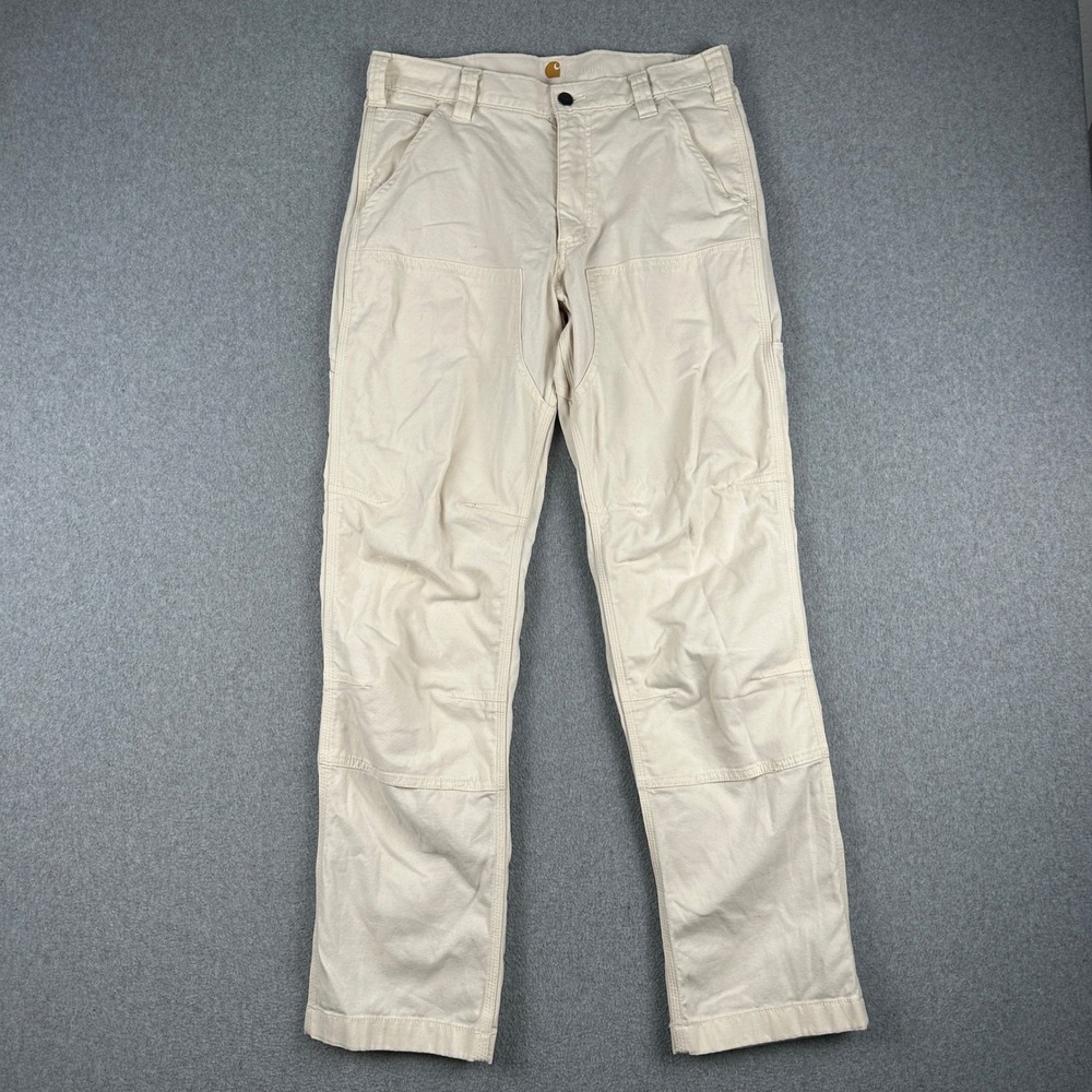 Carhartt Pants Mens 32x32 102802 NAT Relaxed Fit Natural Double Front Utility